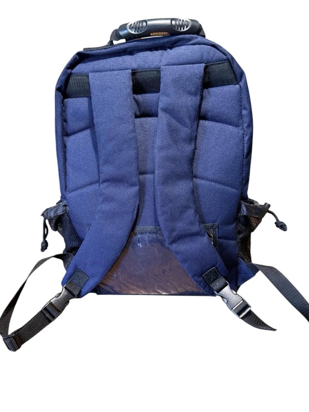 U.S. Marines Large Two-Pocket Blue Backpack Embroidered with Logos